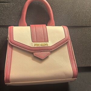 Steve Madden Red and Cream Satchel